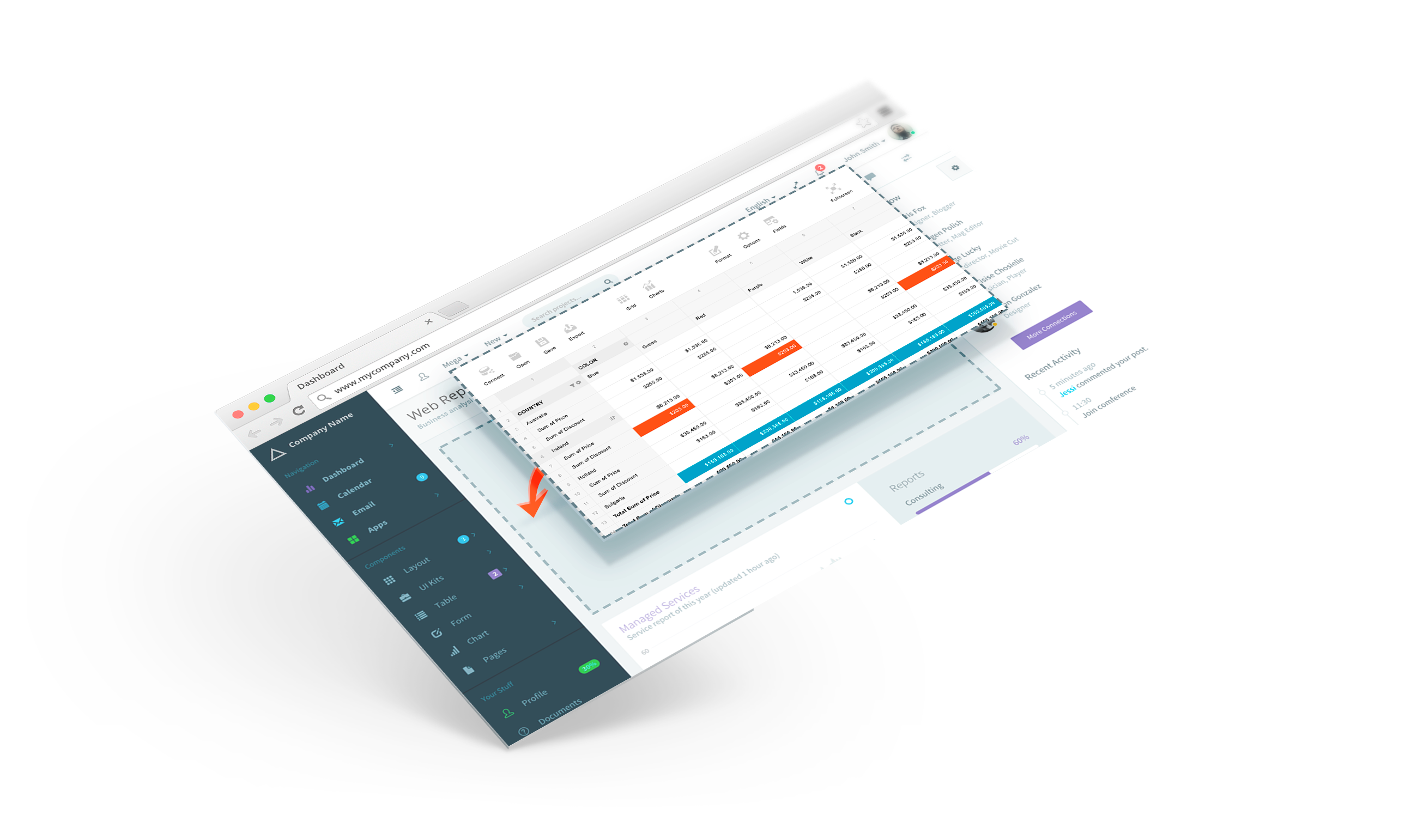 Free Web Reporting Tool JavaScript Pivot Grid WebDataRocks